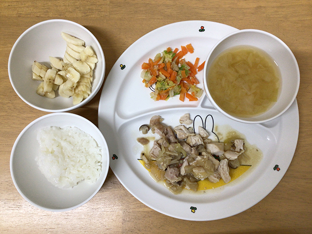 鶏肉ときのこのバター焼き